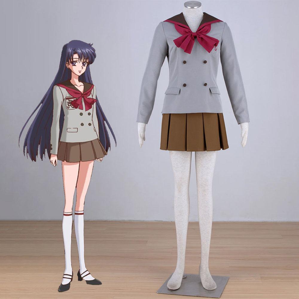 Women and Kids Sailor Moon Costume Sailor Mars Heino Rei Cosplay Winter School Uniform Sets