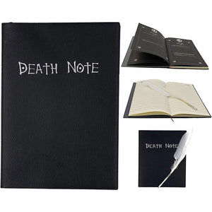 3PCS Anime Death Note Notebook Set With L Keychain and Quill Pen