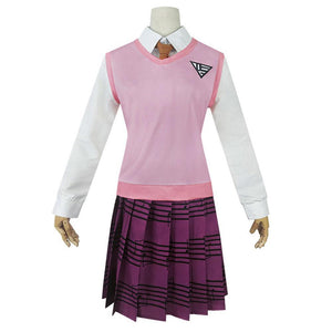 5 PCS Danganronpa Costume Kaede Akamatsu Cosplay Dress Set School Uniform
