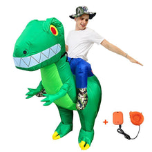 Load image into Gallery viewer, Inflatable Dinosaur Costume T-Rex Dino Rider Outfit Halloween Cosplay Blow Up Costume For Kids and Adults
