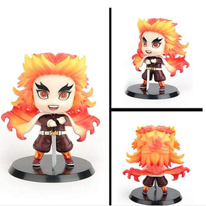 3.5 inchi Demon Slayer Figure Rengoku Kyoujurou Cute Chibi Toys