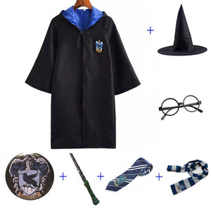 7PCS Harry Potter Cosplay Costume Robe For Kids And Adults