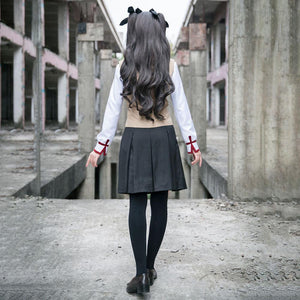 Women and Kids Fate Stay Night Costume Rin Tohsaka Cosplay School Uniform Full Sets