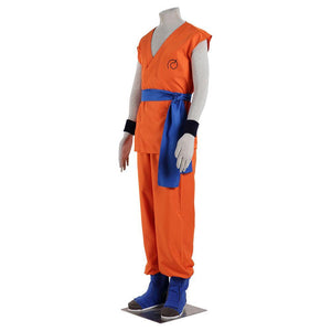 Men and Kids Dragon Ball Costume Son Goku Cosplay Practice Clothes Full Set With Shoes