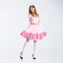 Load image into Gallery viewer, Womens Snow White as Princess Cosplay Pink Dress Costume With Handband and Gloves