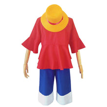 Load image into Gallery viewer, One Piece Costume Monkey D Luffy Cosplay Set with Hat For Mens Halloween Costumes