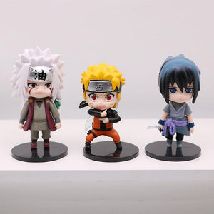 6Pcs 9cm Cute Chibi Naruto Figure Naruto Gaara Itachi Kakashi Figure Toys