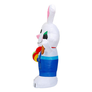 1.8m Rabbit Easter Bunny with LED Lights Inflatable Toys for Outdoor Family Home Party Decoration Office Ornament