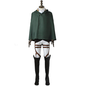 Mens Attack On Titan Costume Levi Ackerman Cosplay Battle Full Set Costume