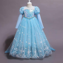 Load image into Gallery viewer, Costume Princess Elsa Cosplay Dress with Robe For Girls Birthday Party Dress With Accessories
