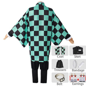 Demon Slayer Cosplay Sets Costume Kamado Tanjirou Nezuko Agatsuma Zenitsu