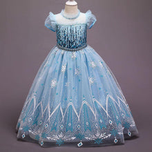 Load image into Gallery viewer, Costume Princess Elsa Cosplay Dress For Girls Birthday Party Dress With Accessories