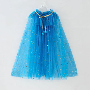 Kids Frozen Snow White Beauty and the Beast Costume Princess Elsa Anna Belle Cosplay Rainbow Capes Robe