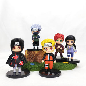 12Pcs 6cm Cute Chibi Naruto Figure Naruto Itachi Gaara Kakashi Sasuke Figure Toys