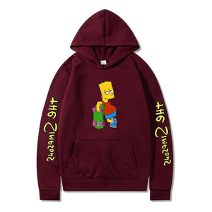 The Simpsons Printed Pullover Trainning Suit Hoodie Sweatshirt Unisex