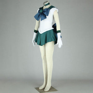 Sailor Moon Costume Sailor Neptune Kaiou Michiru Cosplay Full Fight Sets For Women and Kids