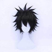 Load image into Gallery viewer, My Hero Academy dabi Short Straight Black Synthetic Cosplay Wigs