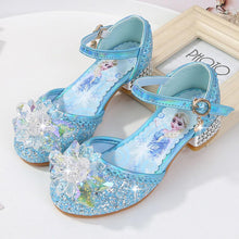 Load image into Gallery viewer, Kids Disney Frozen Costume Princess Elsa Anna Cosplay Crystal Low Heel Shoes
