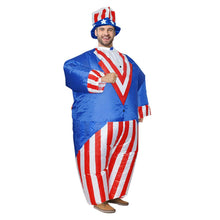 Load image into Gallery viewer, Inflatable Uncle Sam Cosplay Costume Halloween Christmas Party For Adults