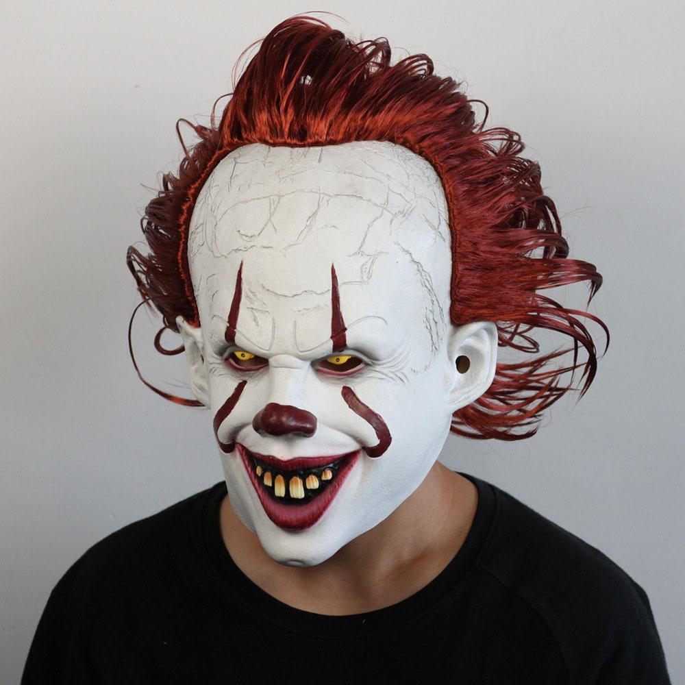 Joker Pennywise Mask Stephen King It Chapter Cosplay Latex Masks