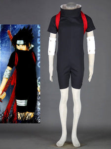 Men and Kids Naruto Costume Uchiha Sasuke Cosplay JumpSuit Set