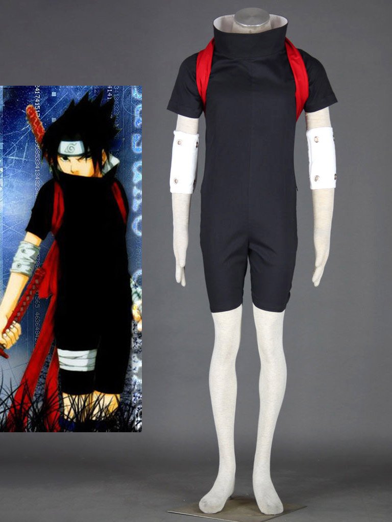 Men and Kids Naruto Costume Uchiha Sasuke Cosplay JumpSuit Set – Jolly  Costume, image size:768x1024