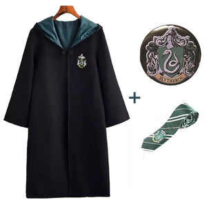 Harry Potter Cosplay Costume Robe With Badge and Tie For Kids And Adults