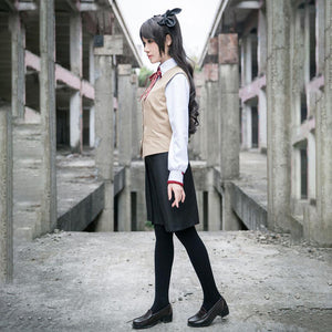 Women and Kids Fate Stay Night Costume Rin Tohsaka Cosplay School Uniform Full Sets