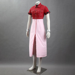 Women and Children Final Fantasy 7 Costume Aerith Gainsborough Cosplay Full Set