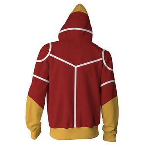 Mens My Hero Academia Printed Zippered Trainning Suit Hoodie Sweatshirt