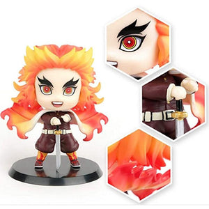 3.5 inchi Demon Slayer Figure Rengoku Kyoujurou Cute Chibi Toys
