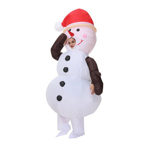 Inflatable Snowman Cosplay Costume Halloween Christmas Party For Adults