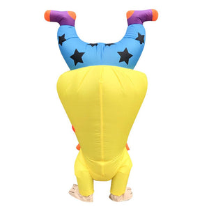 Inflatable Handstand Joker Cosplay Costume Blow Up Suit Halloween party For Adults