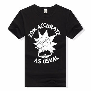 Mens Rick and Morty Cotton As Usual Tee Shirt Crew Neck Printed Summer Casual Tops