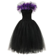 Load image into Gallery viewer, For Kids Maleficent Costume Evil Witch Cosplay Set With Wings and Horn Hat For Halloween Party