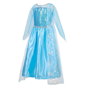 Kids Frozen Costume Princess Elsa Cosplay Birthday or Party Dress With Accessories