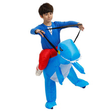 Load image into Gallery viewer, Inflatable Dinosaur Costume T-Rex Dino Rider Outfit Halloween Cosplay Blow Up Costume For Kids
