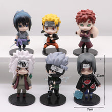 Load image into Gallery viewer, 6Pcs 9cm Cute Chibi Naruto Figure Naruto Gaara Itachi Kakashi Figure Toys