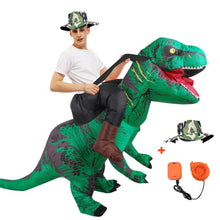 Load image into Gallery viewer, Inflatable Dinosaur Costume T-Rex Dino Tyrannosaurus Rider Outfit Halloween Cosplay For Adults