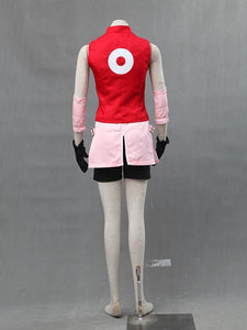 Anime Naruto Shippuden Sakura Haruno Cosplay Clothes Set Halloween Costume