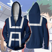 Load image into Gallery viewer, Mens My Hero Academia Printed Zippered Trainning Suit Hoodie Sweatshirt