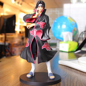 22cm Naruto Figure Uchiha Itachi Akatsuki Cloak PVC Figure Toys
