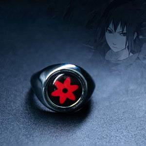10PCS Naruto Accessories Uchiha Clan All Sharingan Printed Rings With Box