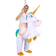 Load image into Gallery viewer, Inflatable Rainbow Tail Unicorn Cosplay Costume Halloween Christmas Party For Adults and Kids