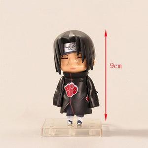 3PCS 9cm Naruto Figure Cute Chibi Uchiha Itachi 3 Kinds Figure Toys