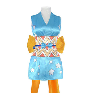One Piece Costume Nami Cosplay Dress Set with Back Bow For Women Halloween Carnival Costumes 