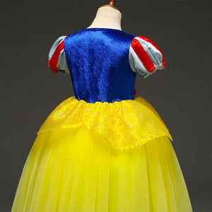 Snow White Costume Princess Costumes Puff Sleeve Dress With Accessories For Kids