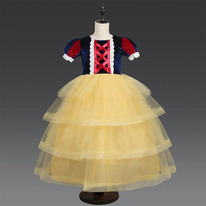 Princess Snow White Costume Generic Dress Up with Accessories for Girls Party