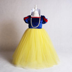 High Quality Princess Costume Snow White Dress With Accessories For Girls Party