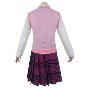 6 PCS Danganronpa Costume Kaede Akamatsu Cosplay Dress Set School Uniform With Wig